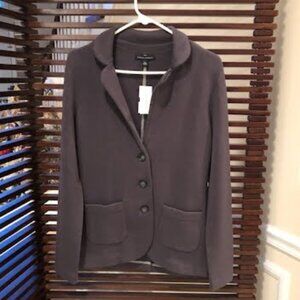 NEW Banana Republic Wool Blend Knit Three Button Sweater Blazer Dark Periwinkle